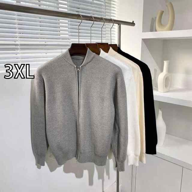 [3XL]メンズ  服  シンプル ファッション オシャレ 大人 かっこいい 大きいサイズ ストリート 紳士服  ファッション 暖かい セーター ジャケット 長袖 カーディガン コート