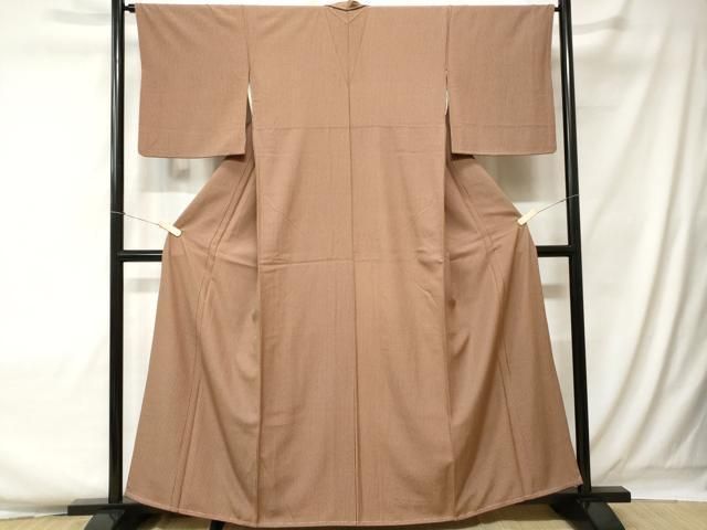 平和屋着物▽上質な小紋 単衣 縞 正絹 逸品 CAAV3728dy