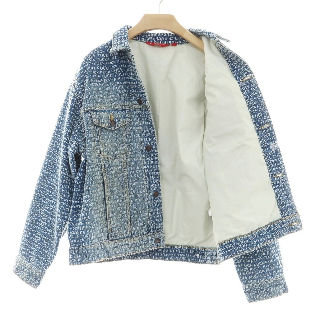 シュプリームデニムジャケット Supreme シュプリーム 2024AW Flocked Denim Trucker Jacket