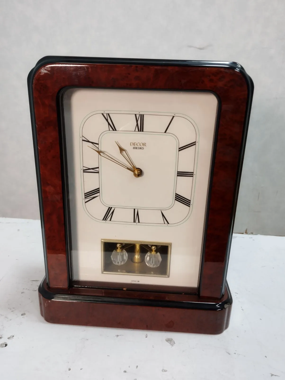 【美品 完動品】SEIKO DECOR トーキングクロック ペンスタンド置き時計 美品 完動品】SEIKO DECOR トーキングクロック ペンスタンド置き時計