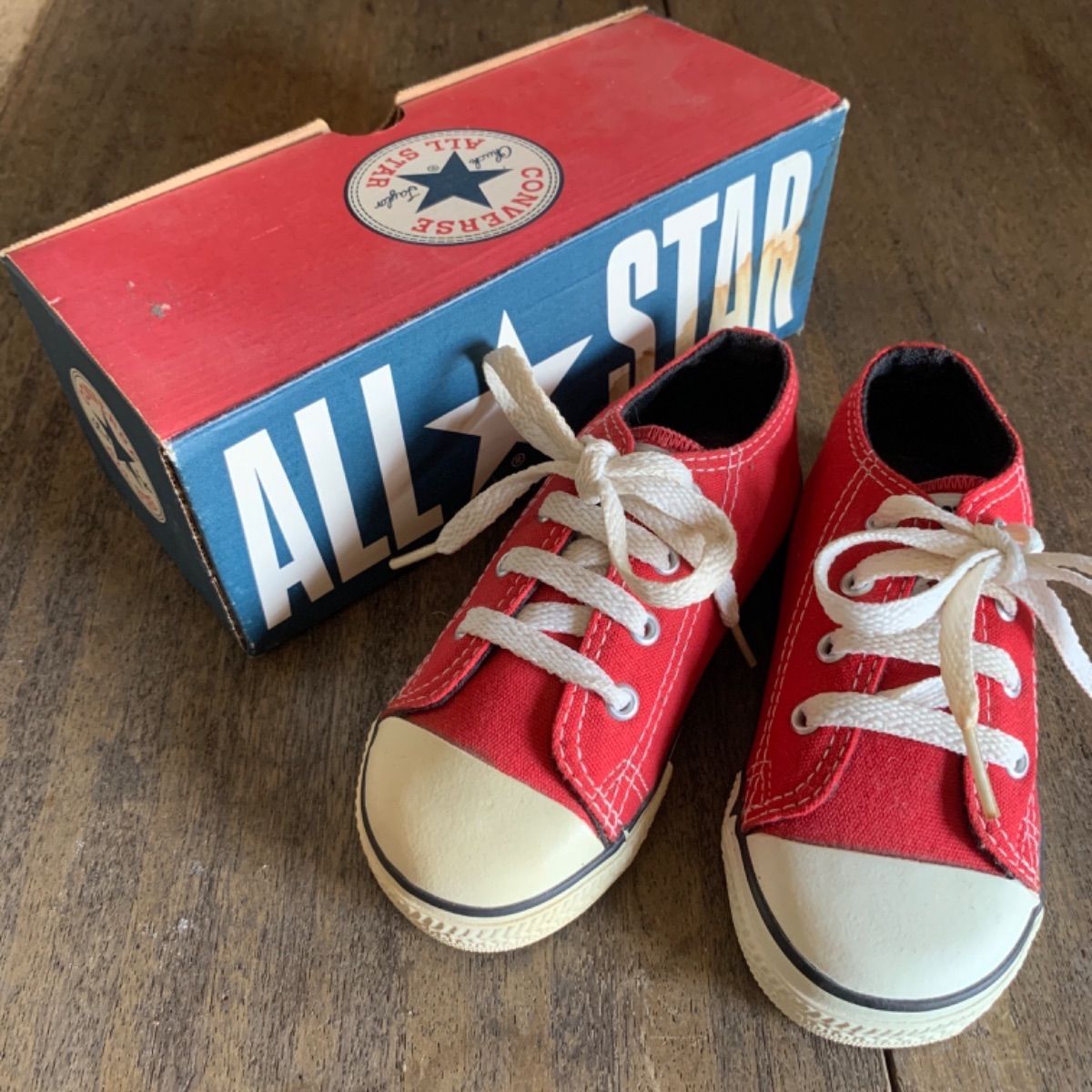 USA製 デッドストック コンバース オールスター LOW レッド 17.0cm