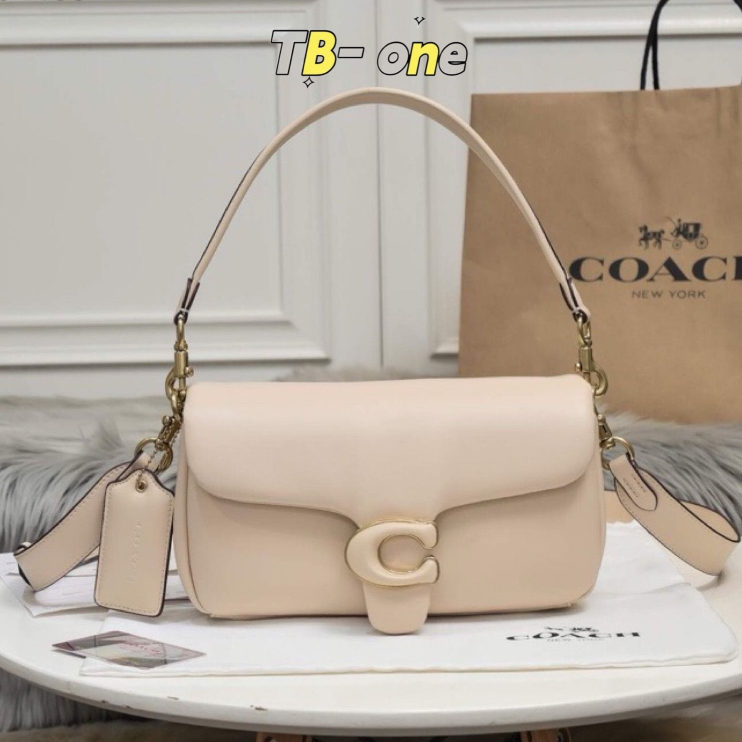 COACH コーチ C0772ピロータブ ショルダーバッグ 26 アイボリー 