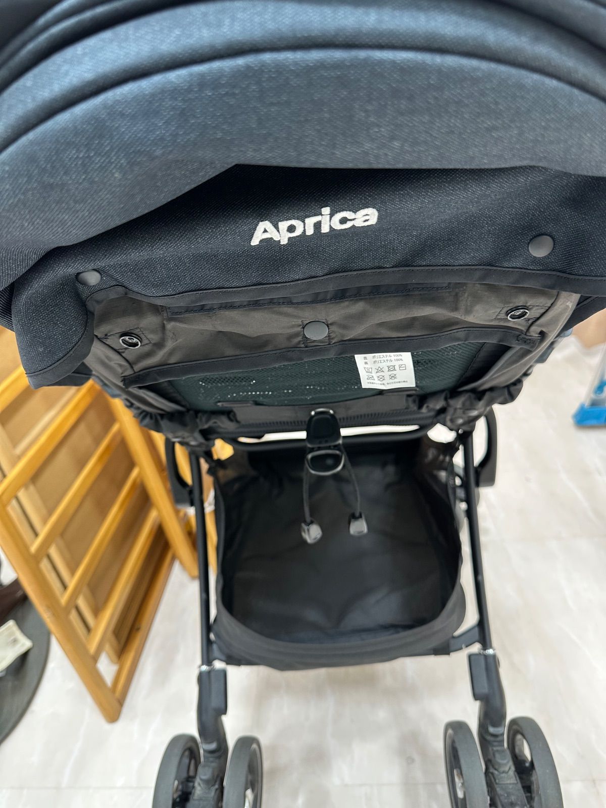 Aprica ラクーナクッションフリープラスAB 純正レインカバー付き