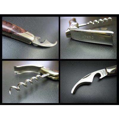  ATHRO アスロ ソムリエナイフ バールウッド QW 120 ワインオープナー 栓抜き 缶切り オープナー キッチンツール