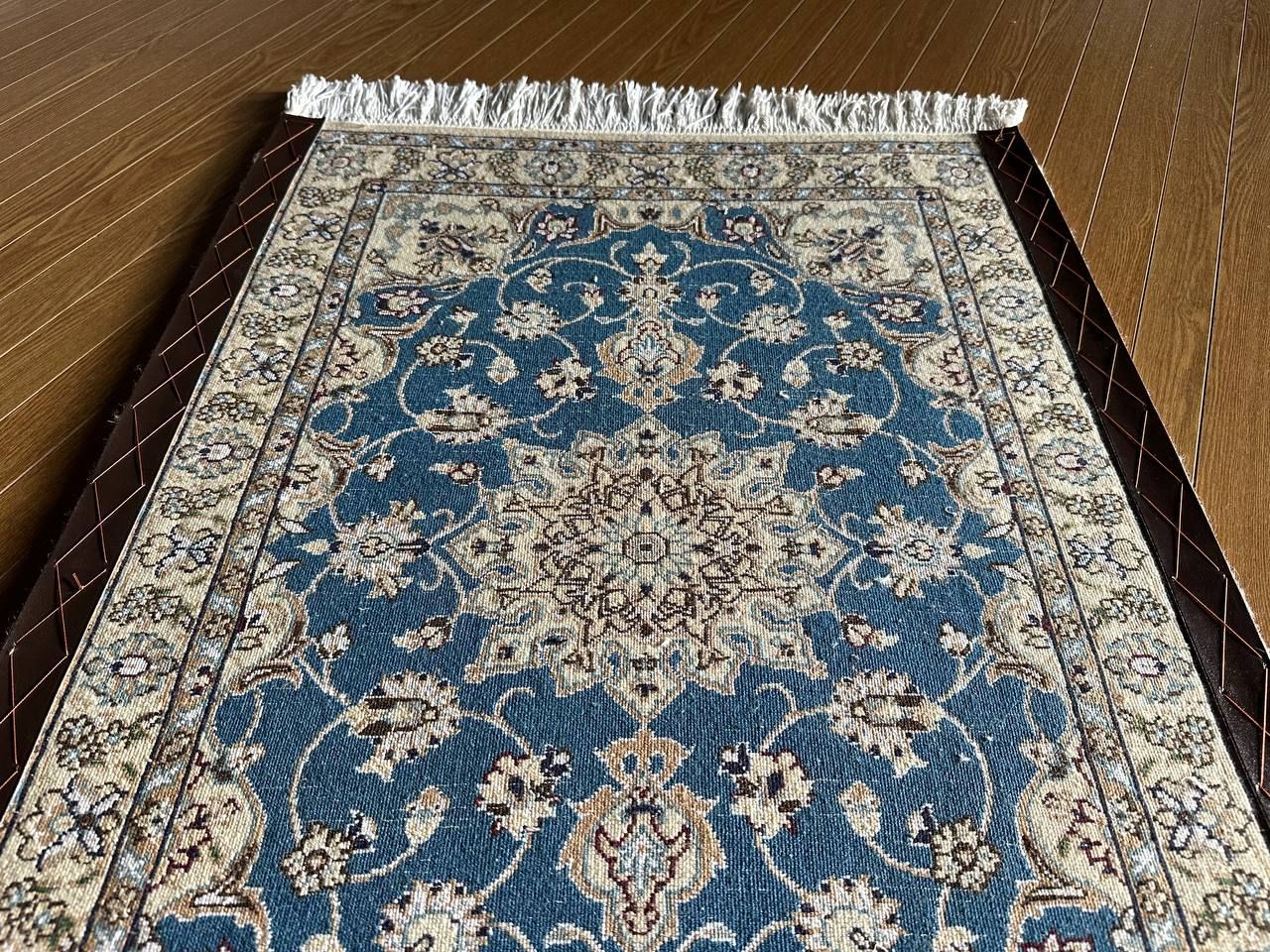 93×66】イラン直輸入☆ナイン産ペルシャ絨毯・カーペット・ラグ