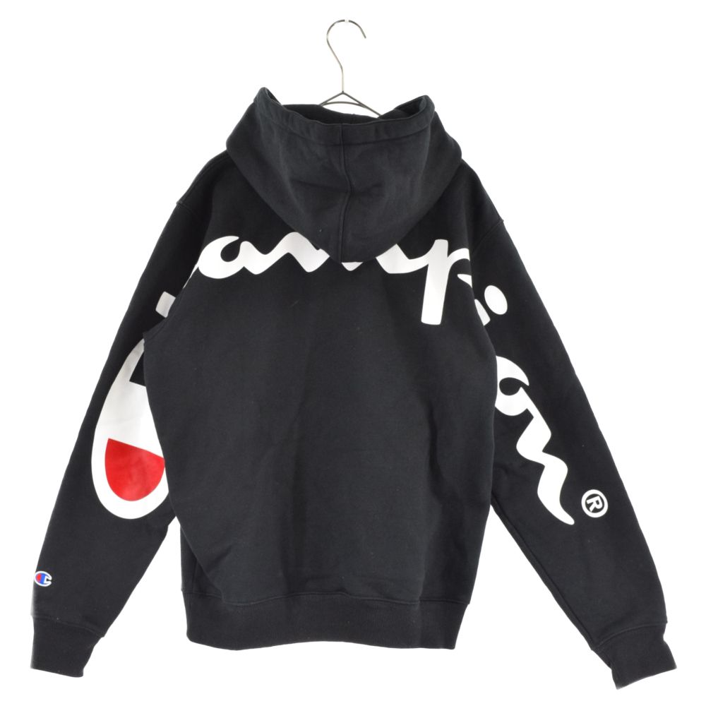 シュプリーム ×チャンピオン Champion　  18SS  Hooded Sweatshirt ロゴプリントプルオーバーパーカー メンズ M SUPREME (シュプリーム) 18SS×Champion Hooded Sweatshirt