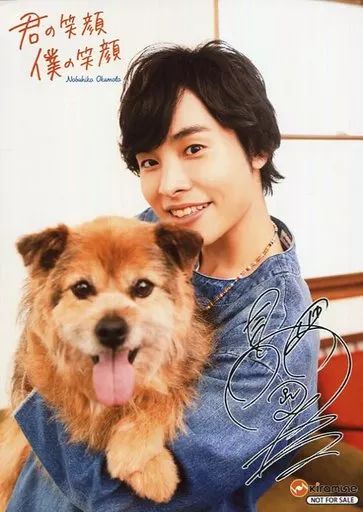 中古】生写真(男性) 岡本信彦/印刷サイン入り・2Lサイズ/CD「君の笑顔