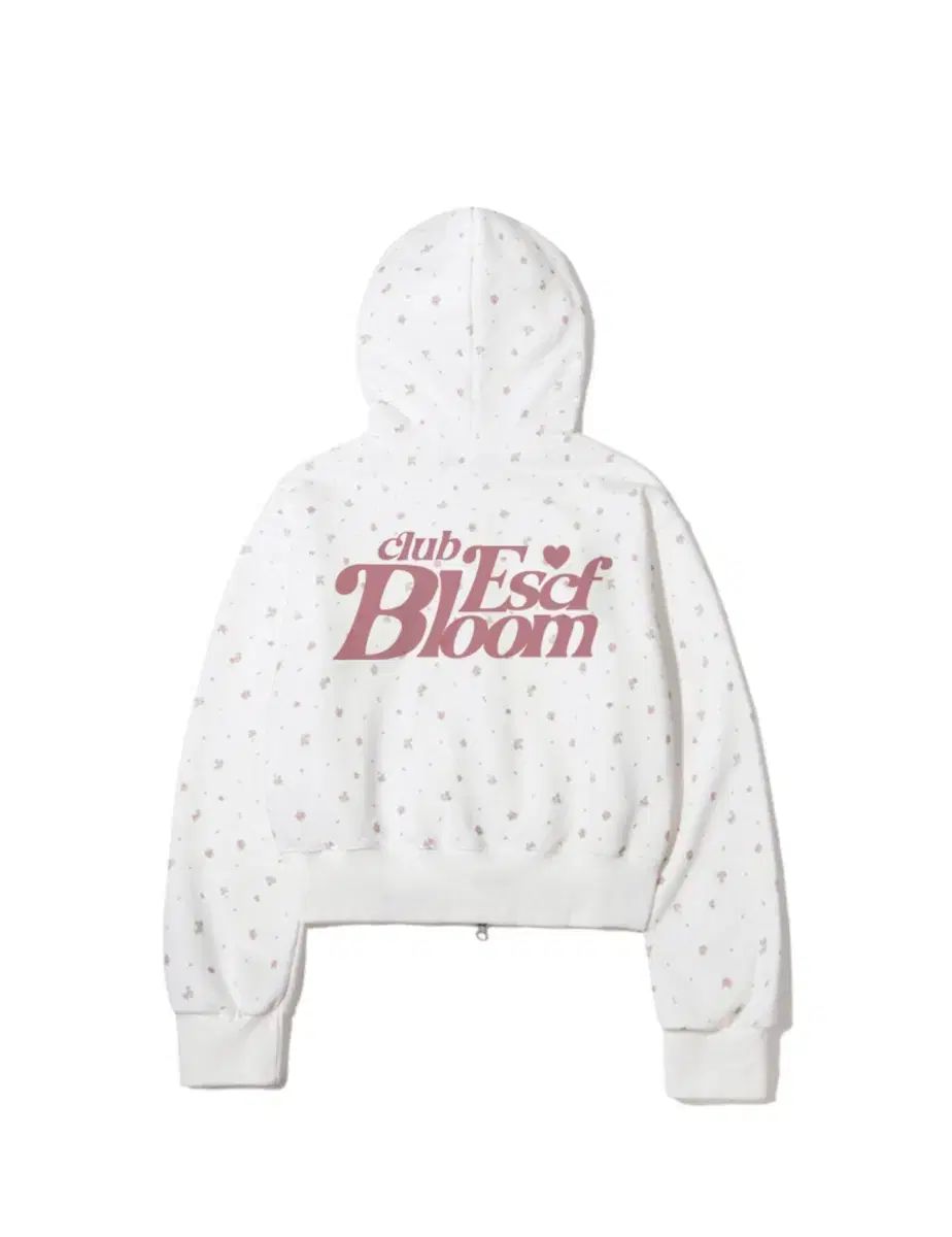 簡素な FIGHT OR ESCAPE From フラワー ブリューム クロップド フード ジップアップ