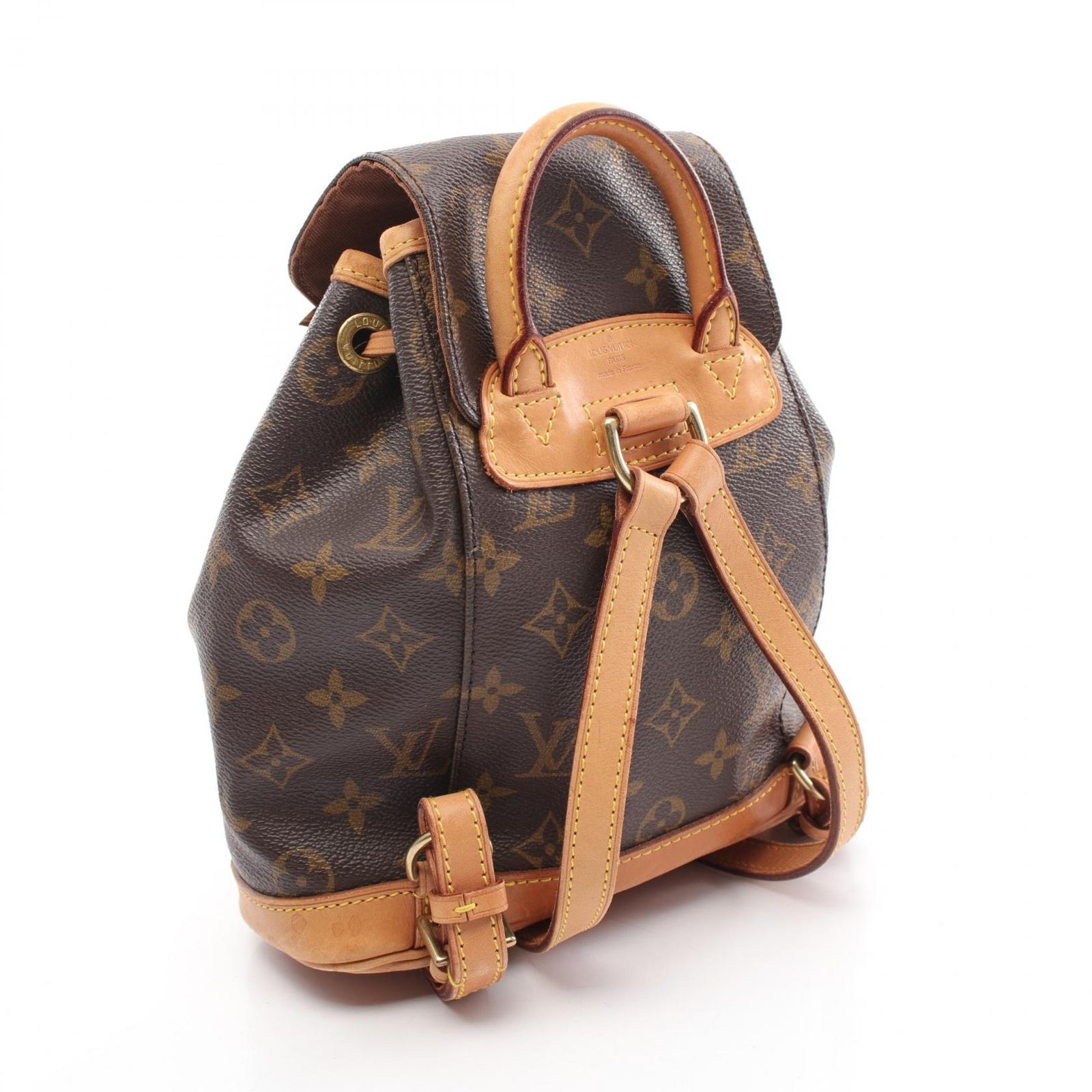 ルイ・ヴィトン LOUIS VUITTON リュックサック バックパック ミニモンスリ M51137 PVCコーティングキャンバス レザー ミニ・ モンスリ レディース Used B - メルカリ