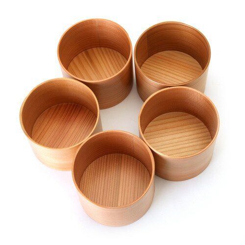 大館工芸社 秋田杉曲げわっぱ 蕎麦皿・蕎麦ちょこ 3セット（未使用） 大館