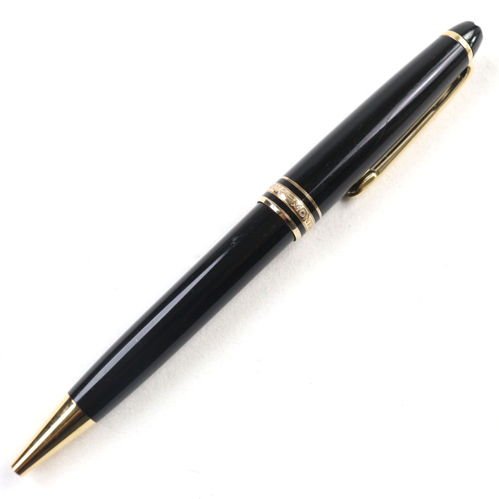 MONTBLANC モンブラン マイスターシュテュック ロゴ刻印 ホワイトスター ツイスト式 ボールペン ブラック ゴールド ドイツ製