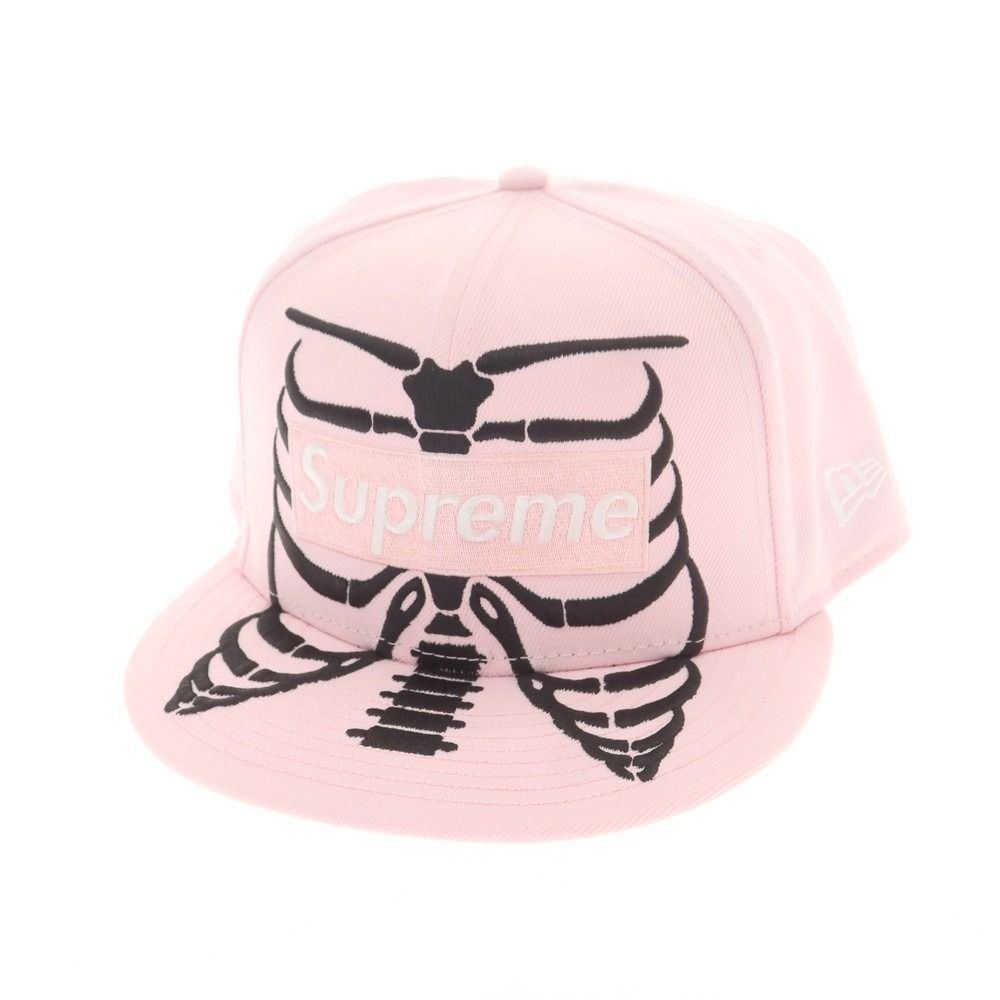 シュプリーム Supreme 春夏 Bones Box Logo New Era ポリエステル ベースボールキャップ ピンク サイズ7 5|8 60.6cm メンズ