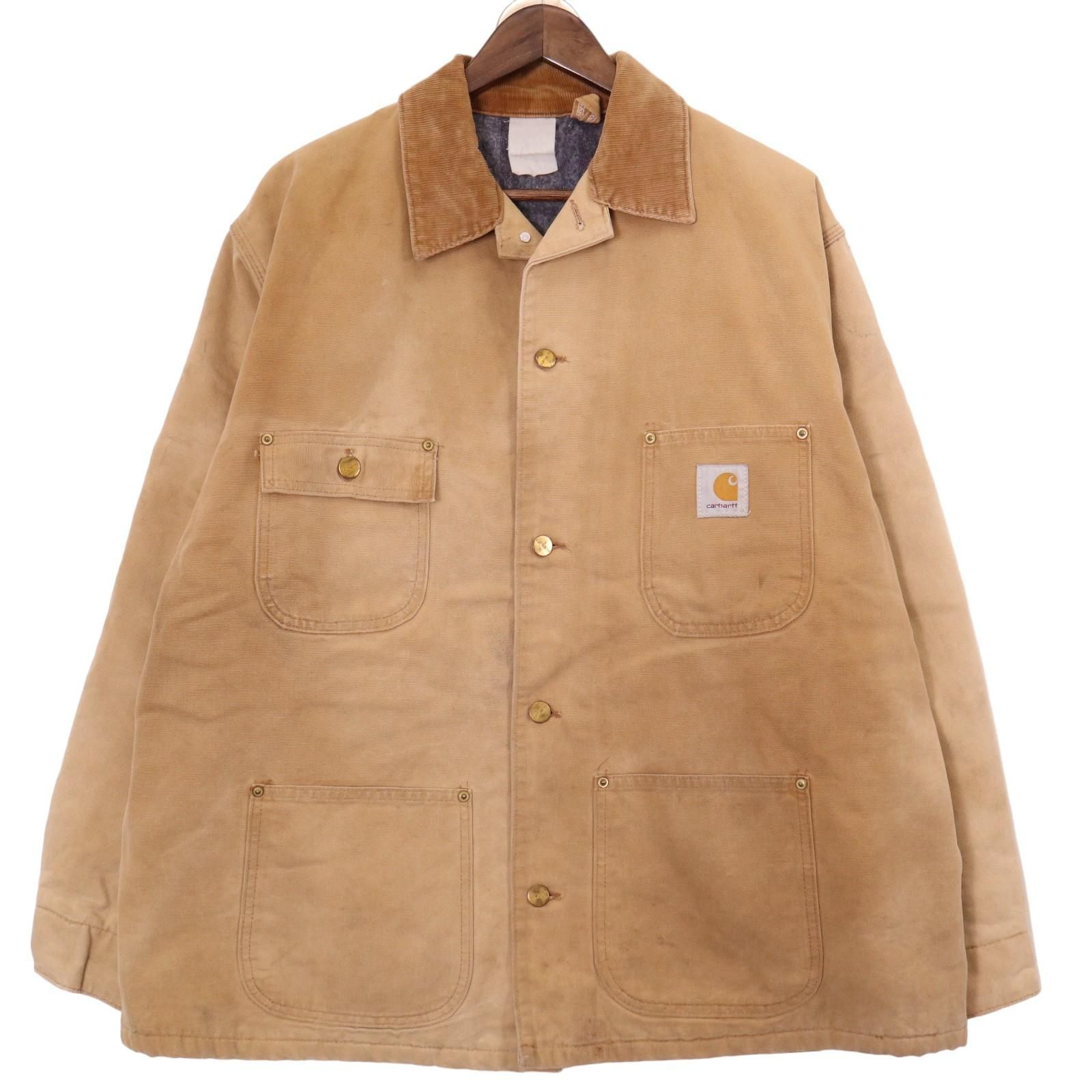 00年代 Carhartt カーハート ミシガンチョアコート ワーク ベージュ (メンズ XL相当) 中古 古着 A0461