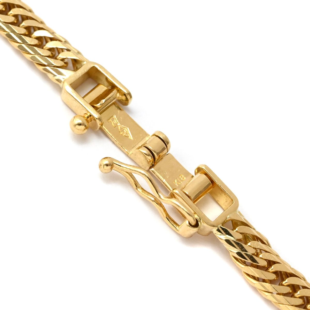 K18イエローゴールドMカット16面トリプルブレスレット 喜平 8面 K18金