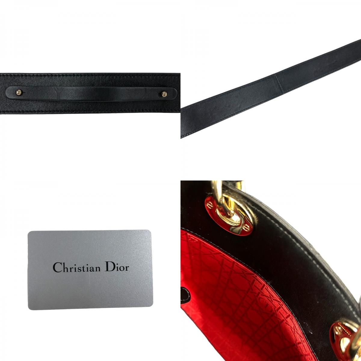 クリスチャン・ディオール Christian Dior レディディオール スモール M0538OCAL_M900 ブラック レザー レディース ハンドバッグ