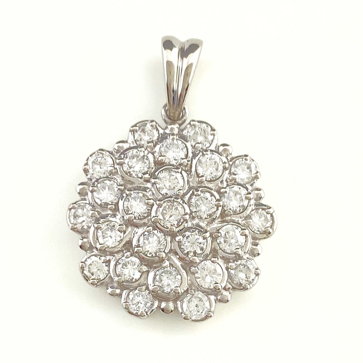 売り切り】K18WG!!2.086ct!!◇天然ダイヤモンドペンダントトップ◇J 約 