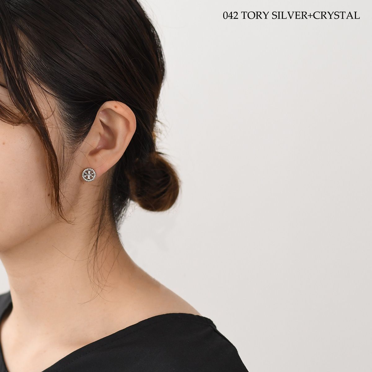 TORY BURCH トリーバーチ ピアス アクセサリー ミラー パヴェ スタッズ