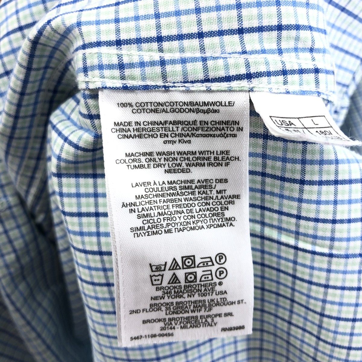 古着 ブルックスブラザーズ Brooks Brothers 1818 長袖 ボタンダウンチェックシャツ メンズL相当 /eaa564047 古着 ブルックスブラザーズ Brooks Brothers 1818 長袖 ボタンダウン