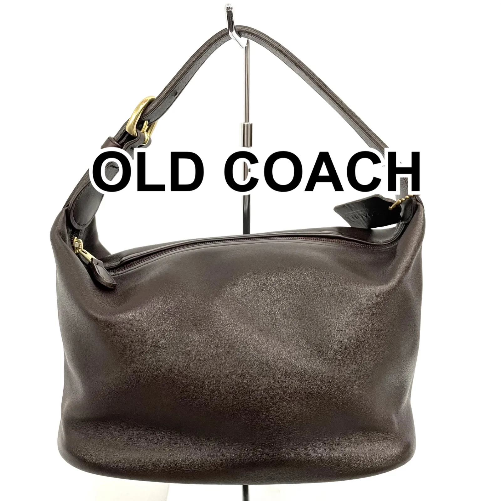 【美品】OLD COACH コーチ レザー ハンドバッグ　ショルダー 4145 COACH(コーチ) / オールドコーチ/ショルダーバッグ/レザー/RED/無地