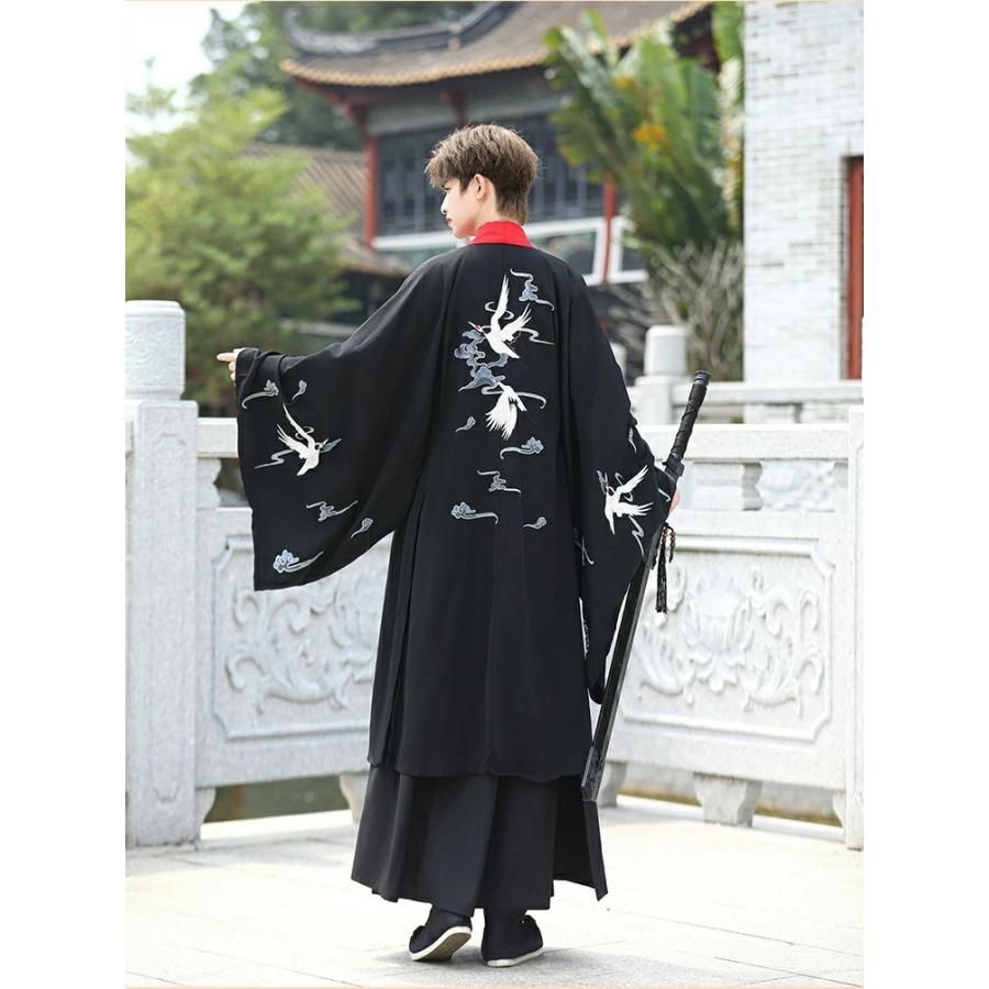 メンズチ ャイナ服 漢服 中華服上下セットアップ 男性 羽織追加可 大人 チャイナドレス 中華衣装 長袖 スカート 華流コスチューム 舞台 ス LLC-HASEGAWATOSO_COM