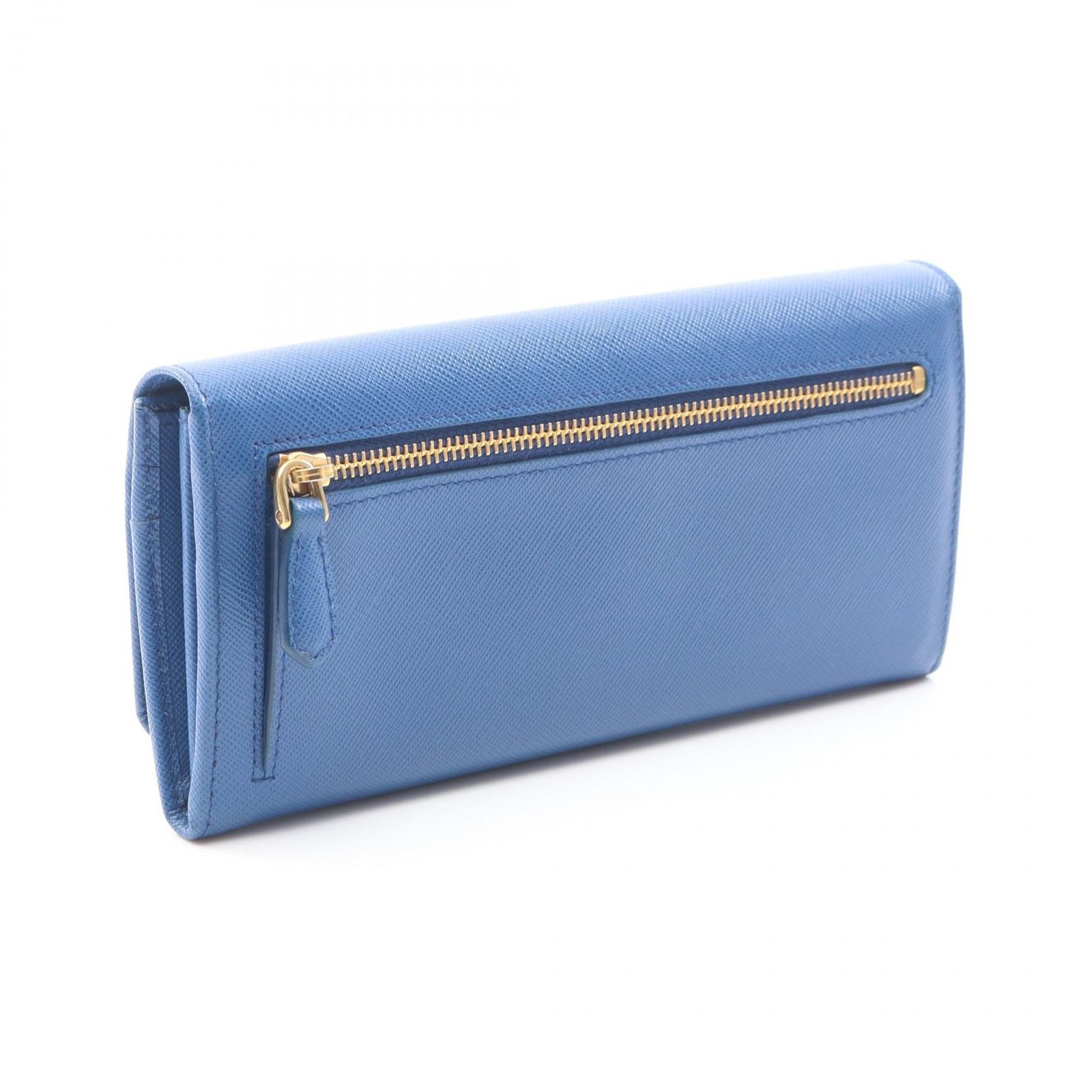 PRADA 1M1132 サフィアーノレザー 二つ折り長財布 ブルー プラダ PRADA 二つ折り長財布 SAFFIANO 1M1132 ブルー サフィアーノ