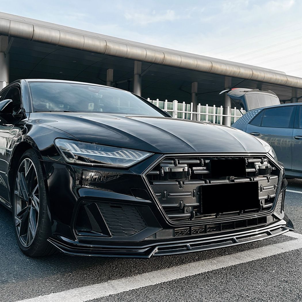 アウディ A7 S7 C8 Sライン 2019年以降用 一体型フロントリップスポイラー メンズ向け スポーティ 外装カスタム ABS製