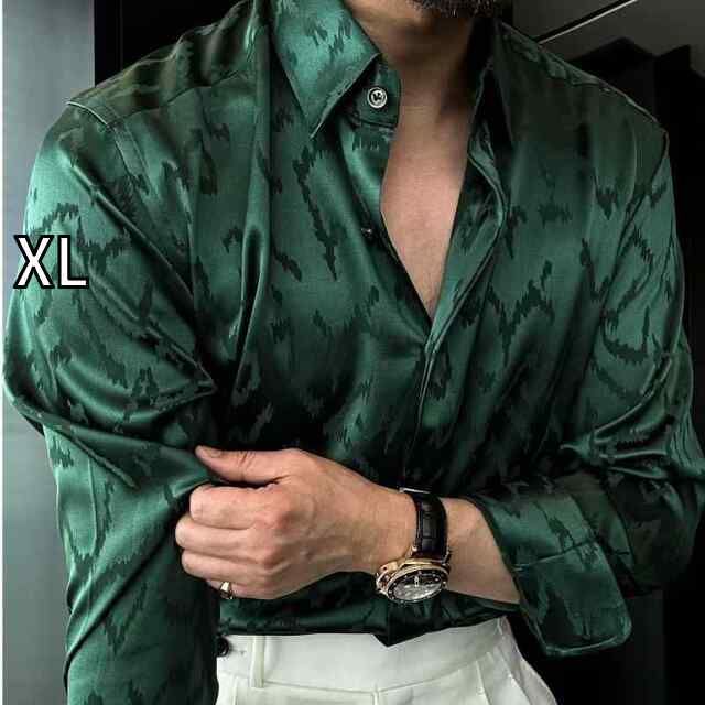 [XL]メンズ ファッション 服 用 オシャレ シンプル 大人 かっこいい 大きいサイズ ストリート 紳士服 シャツ トップス カジュアル 長袖 アウターウェア