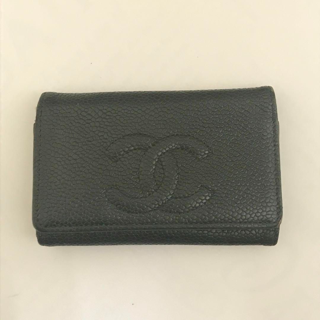 シャネル キーケース ココマーク キャビアスキン ブラック レザー