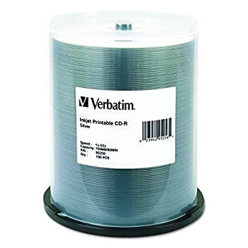 CD-R 52x 700MB Inkjet Printable Silver 100|Spindle