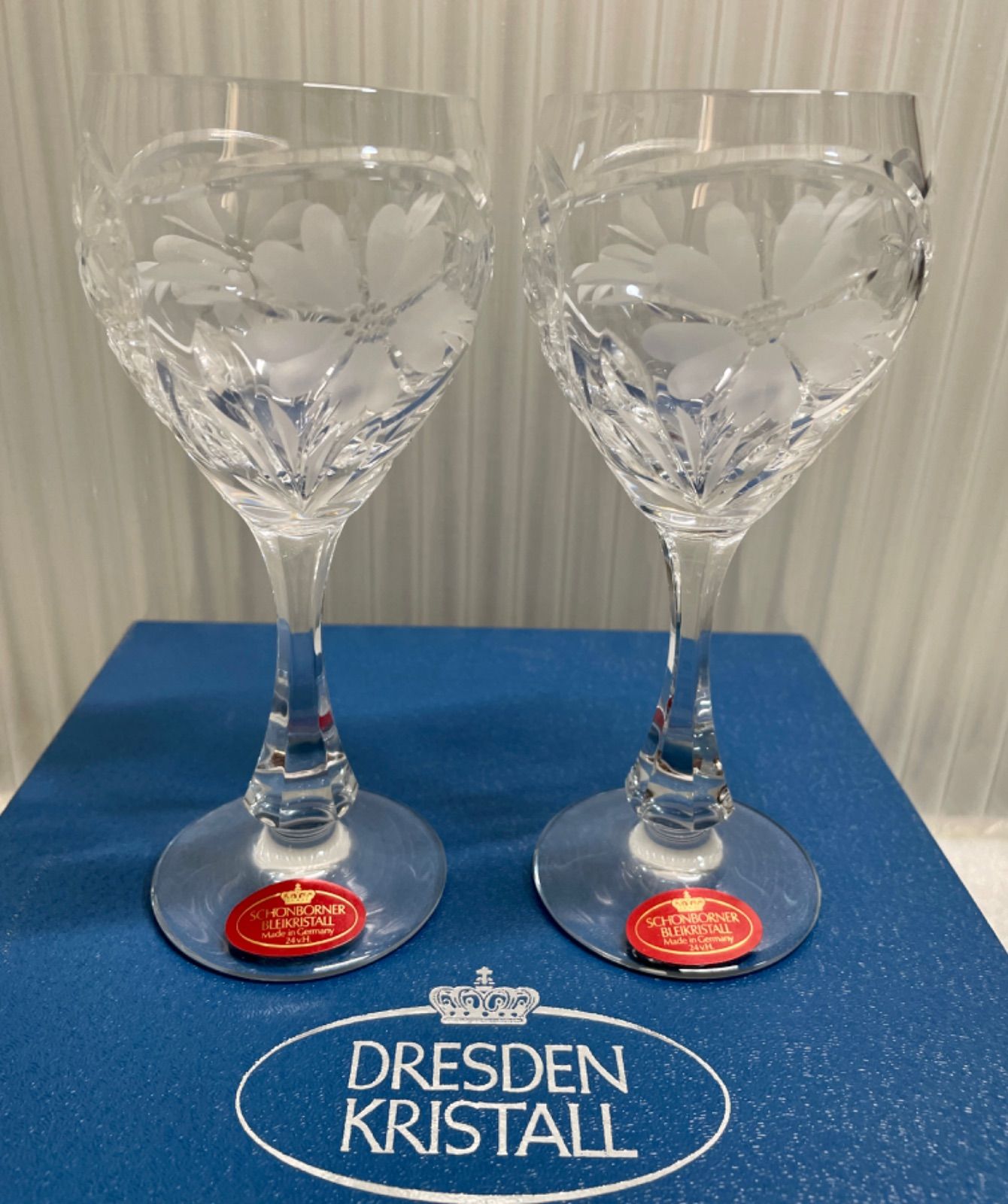 DRESDEN KRISTALL ドレスデンクリスタル ワイングラスペア