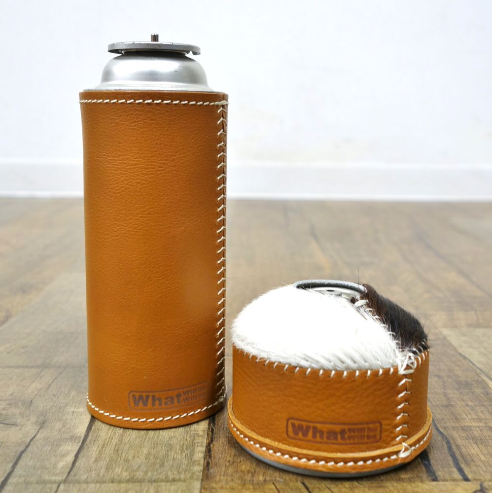極美品 ワットウィルビー ウィルビー What will be will be レザー OB缶 CB缶 カバー ケース 革 皮 キャンプ ガレージ ギア アウトドア 極美品 ワットウィルビー ウィルビー What will be will be