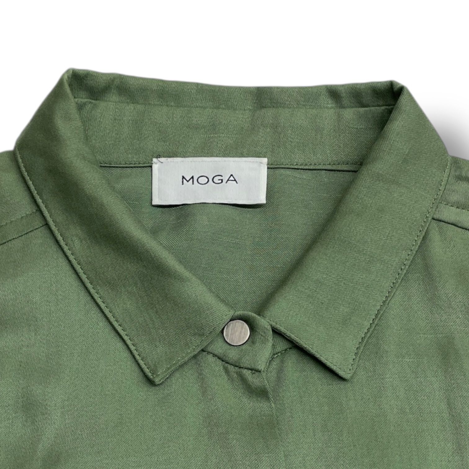 MOGA モガ テンセルサテンシャツドレス ロングワンピース ドレス
