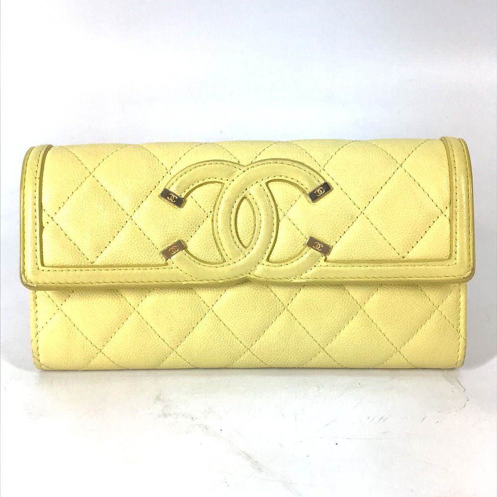 CHANEL シャネル 長財布 フィリグリー CC ココマーク キャビアスキン