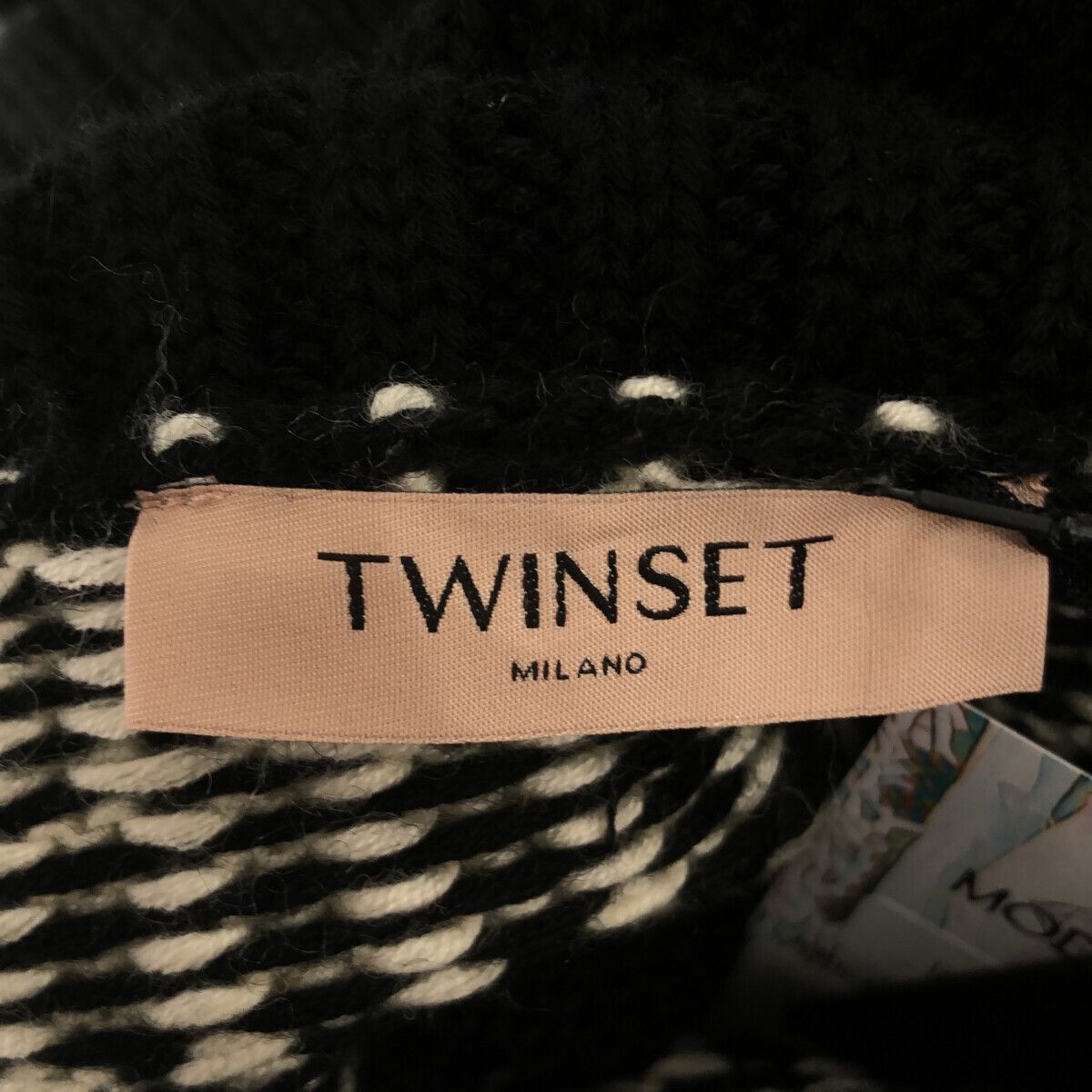 TWINSET ツインセット タグ付き Embroidery Feather Sweater 刺繍フェザーセーター ニット ノルディック レディース  BLK - メルカリ