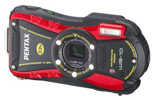 Pentax WG-10 Waterproof Digital Camera - Red (14MP, 5x
