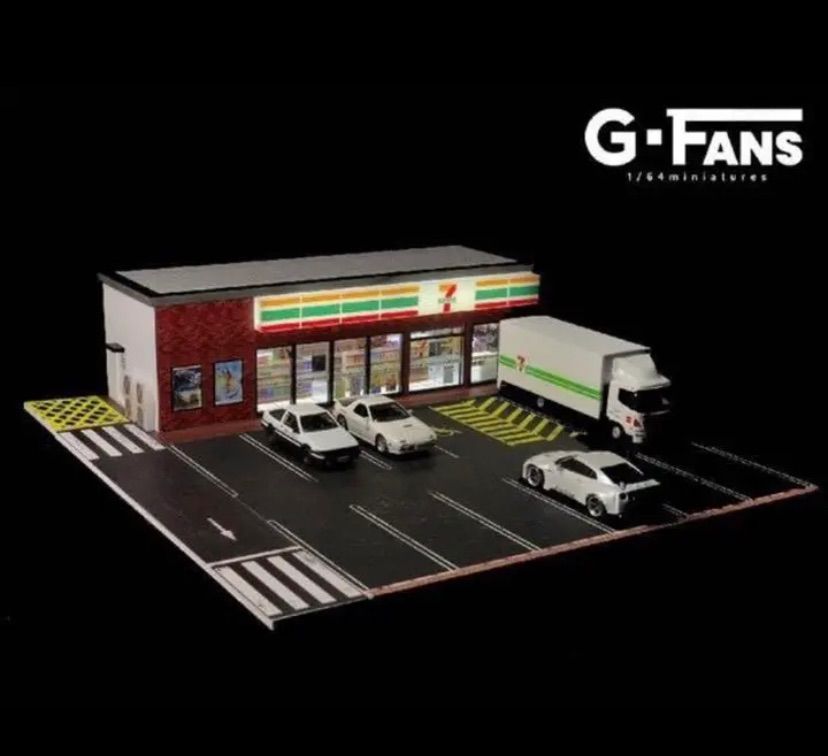 新品未使用 コンビニ ジオラマ 組み立て式 セブンイレブン 7-11 1/64