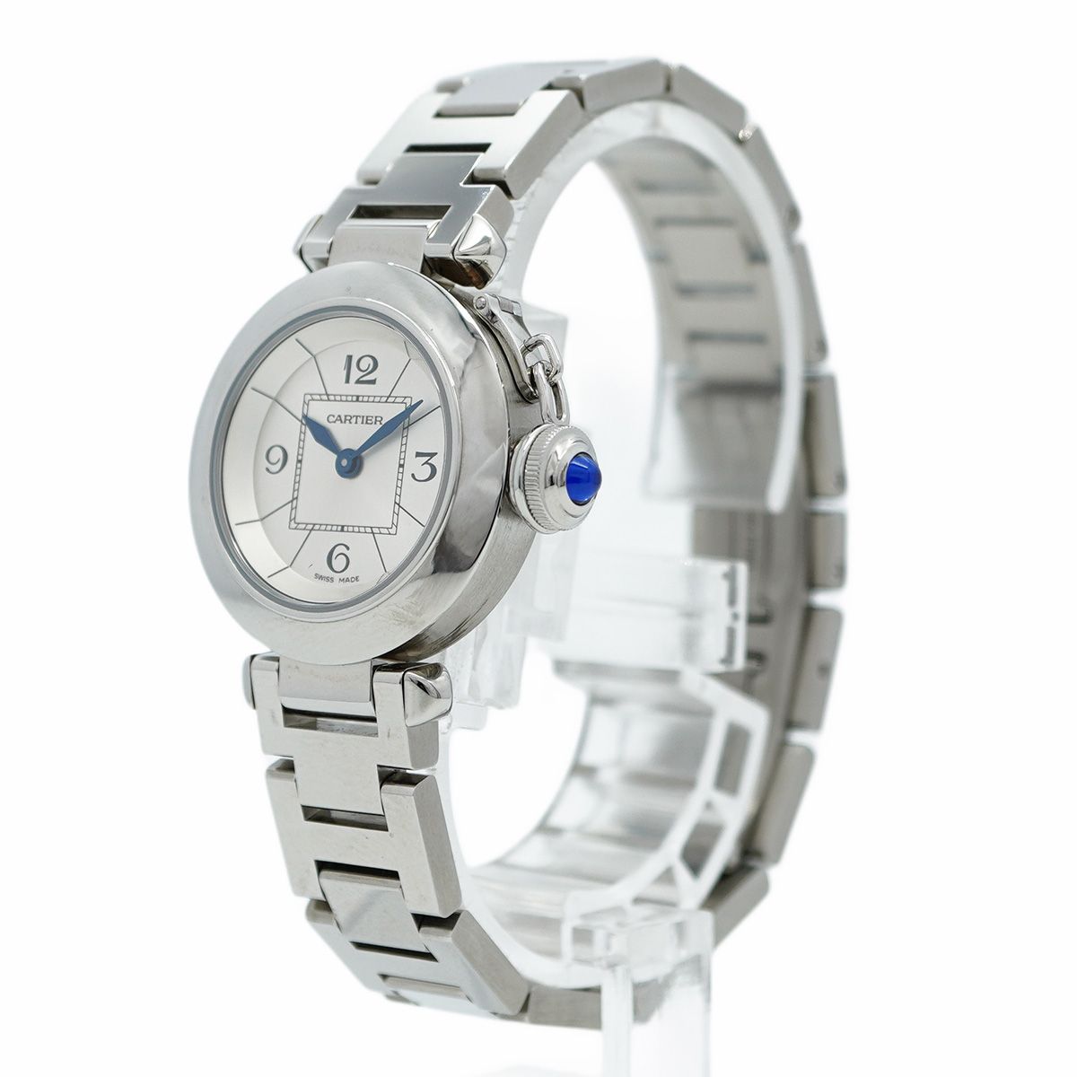 5wwm0247 カルティエ パシャ W3140007 シルバー文字盤 腕時計 レディース