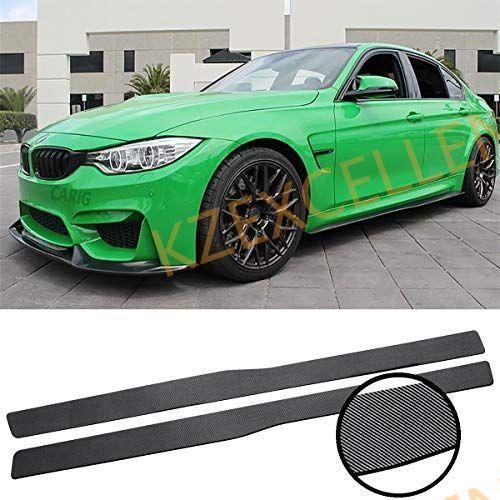 サイドスカート BMW M3 F80 2014-2018 カーボン調 塗装済み ABS製 かすり傷に強い 保護パーツ ロッカーパネル アクセサリー