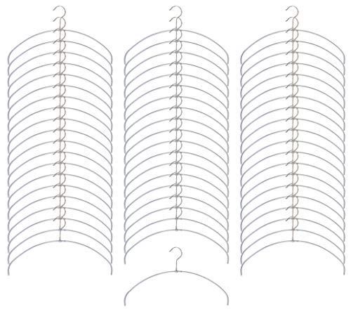 単品_60本組_シルバー マワ すべり落ちない ハンガー 人体ハンガー