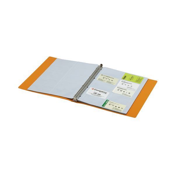 まとめ コクヨ 名刺ホルダー POSITY 替紙式 A4タテ 30穴 300名用 ヨコ入れ オレンジ P3メイ-335NYR 1冊 ×5セット