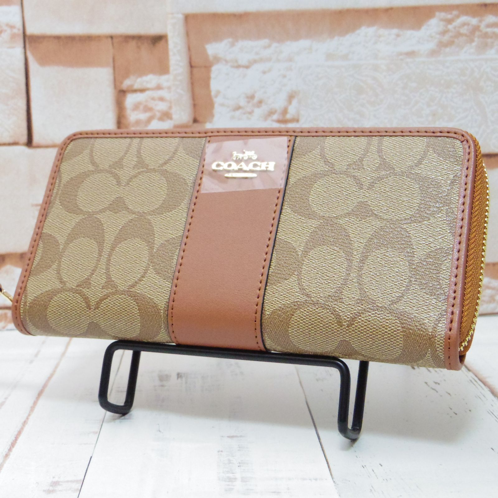【★本物☆コーチ★】 シグネチャー ラウンドファスナー 長財布 | [コーチ] 長財布 シグネチャー C8313 レディース ジップ