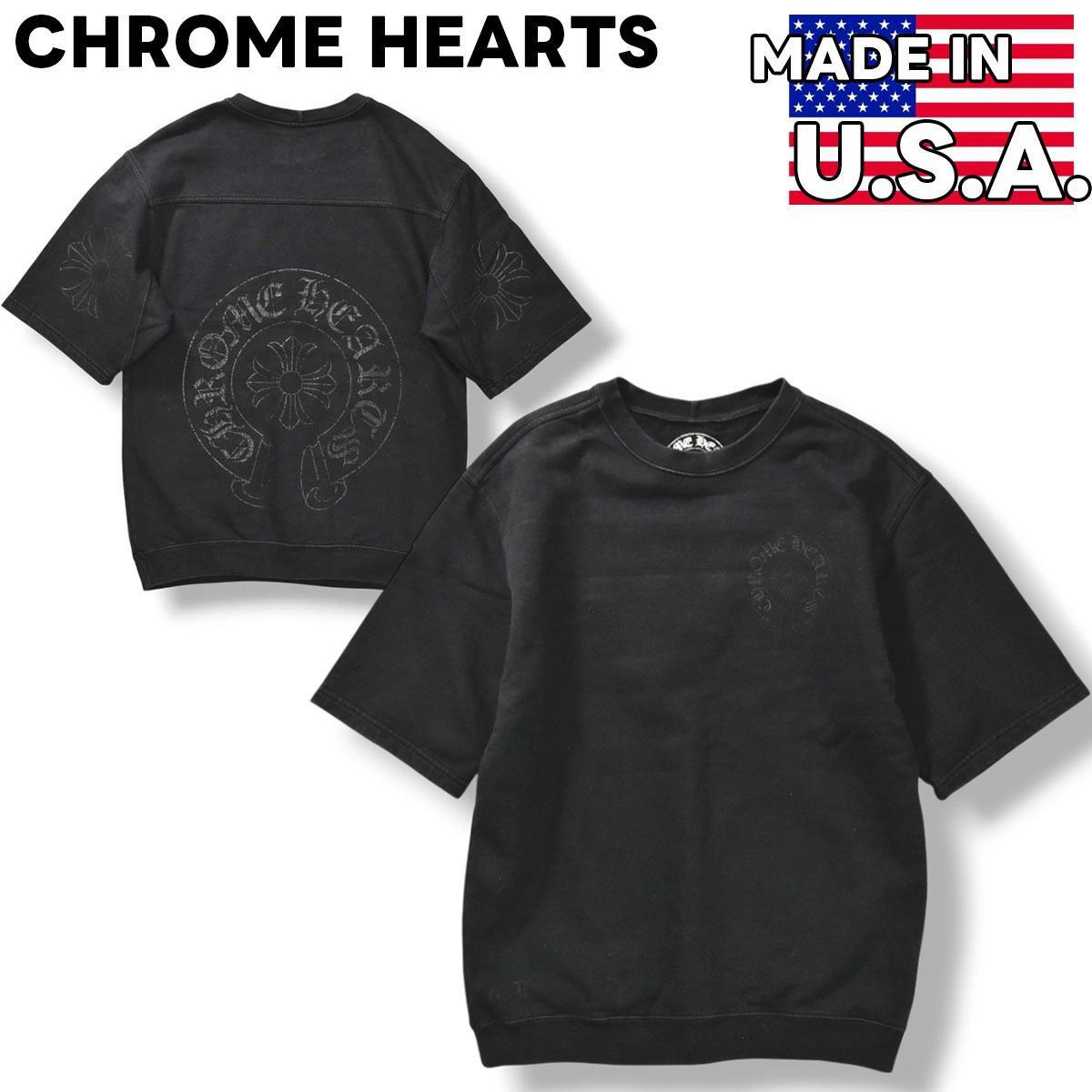 USA製 クロムハーツ CHROME HEARTS スクロールラベル ホースシュー 