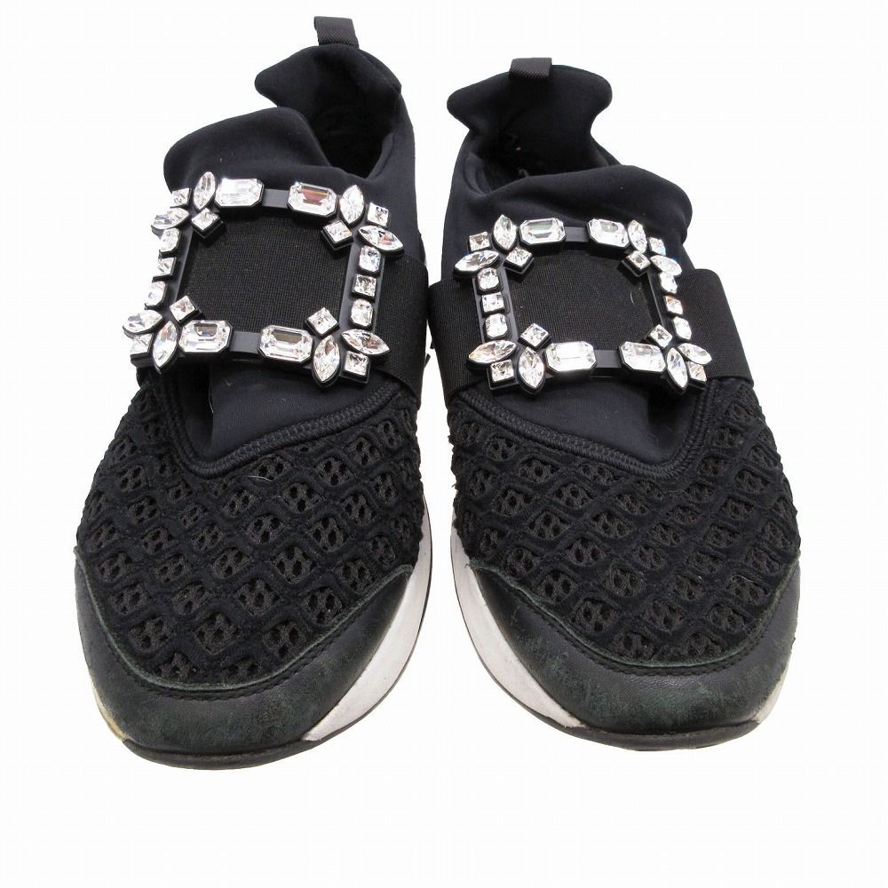 ロジェヴィヴィエ ヴィヴラン ストラス バックル スニーカー 黒 36 1/2 Roger Vivier ロジェヴィヴィエ ヴィヴラン ストラスバックル