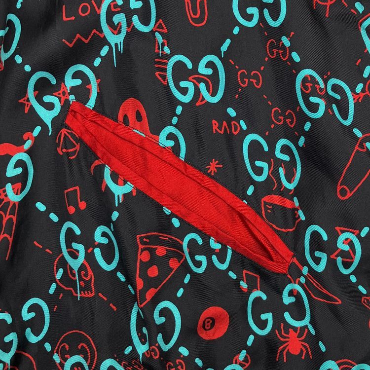 GUCCI グッチ ゴースト GG柄 シルク ボンバージャケット マルチ