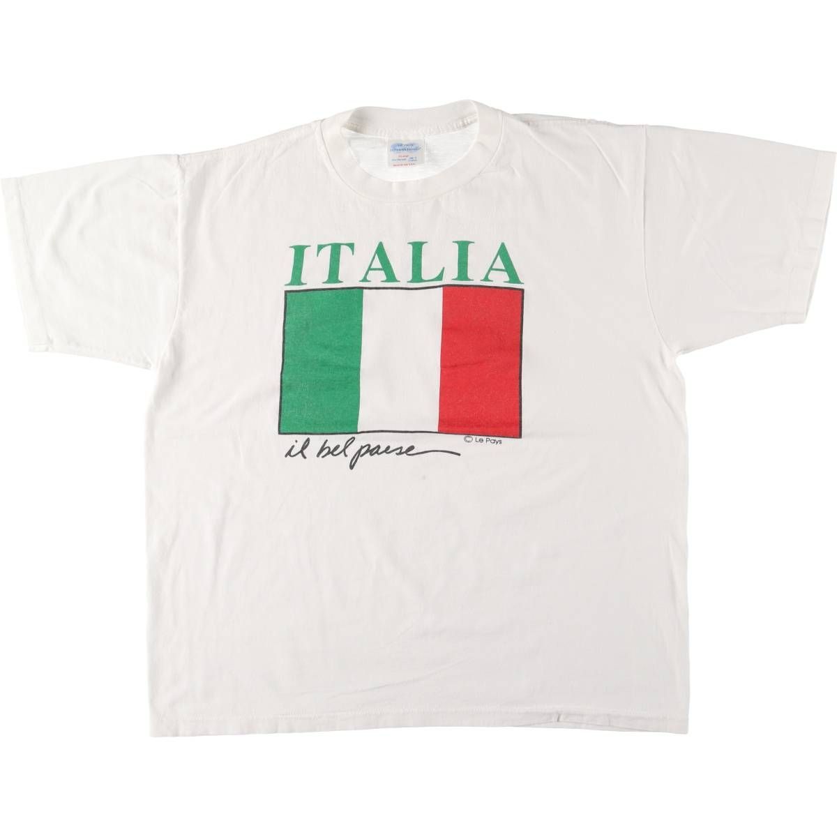 古着 90年代 LE PAYS INTERNATIONAL 国旗柄 プリントTシャツ メンズXL相当 ヴィンテージ|eaa549644