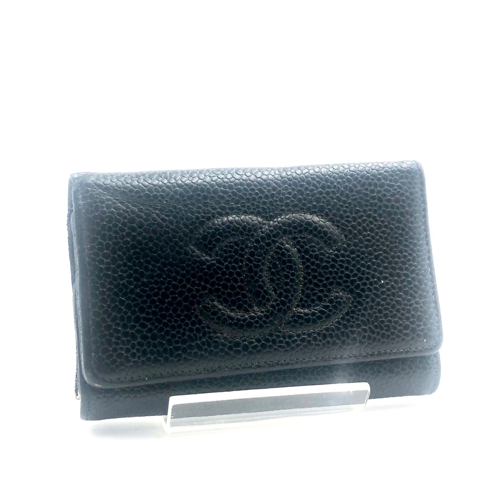 当店の記念日 CHANEL シャネル キャビアスキン キーケース ココマーク レザー 小物