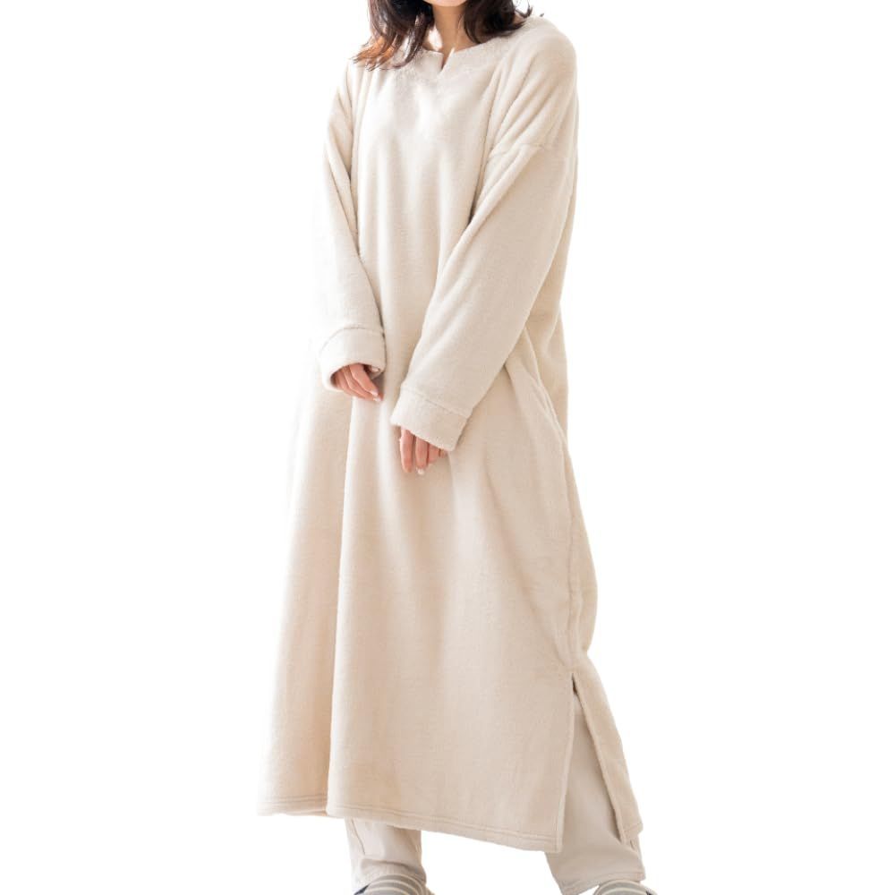 monilo] モニロ 着る毛布 レディース ワンピース ふわもち素材で暖かい ...