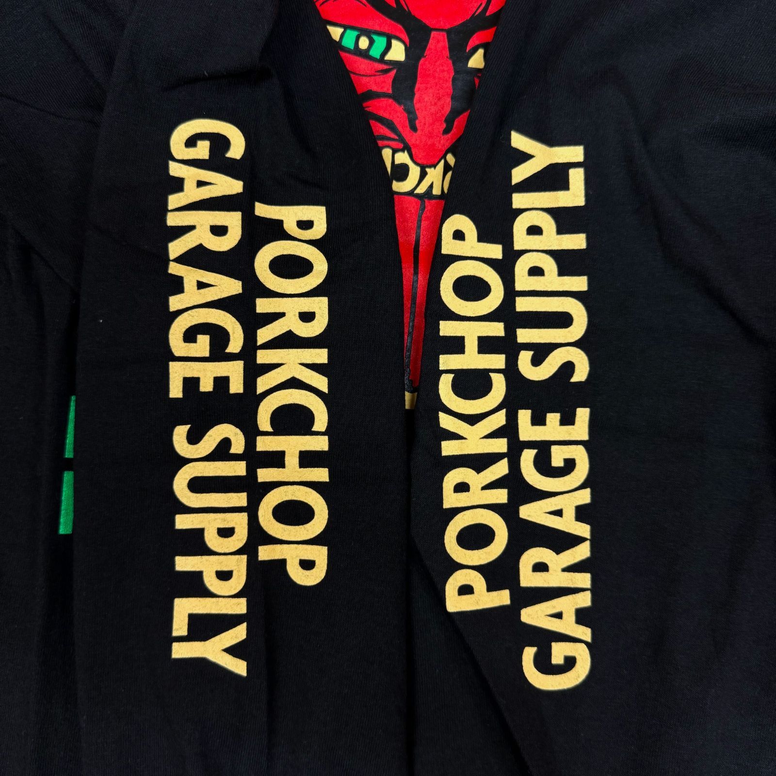 定価7920円 新品 PORKCHOP GARAGE SUPPLY NOTHING DEVIL L/S TEE ナッシングデビル長袖Tシャツ カットソー ポークチョップガレージサプライ ブラック