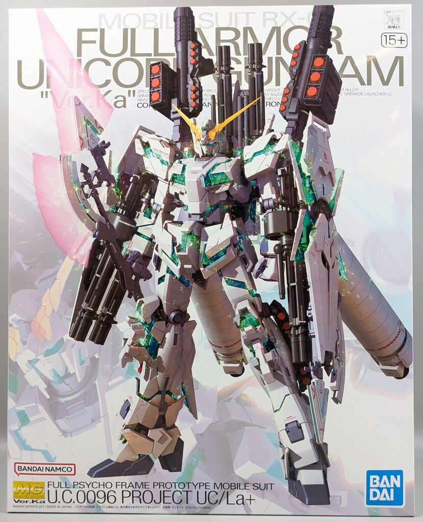 BANDAI SPIRITS MG 1/100 バンダイナムコ版 フルアーマーユニコーンガンダム（Ver.Ka）/15+表記