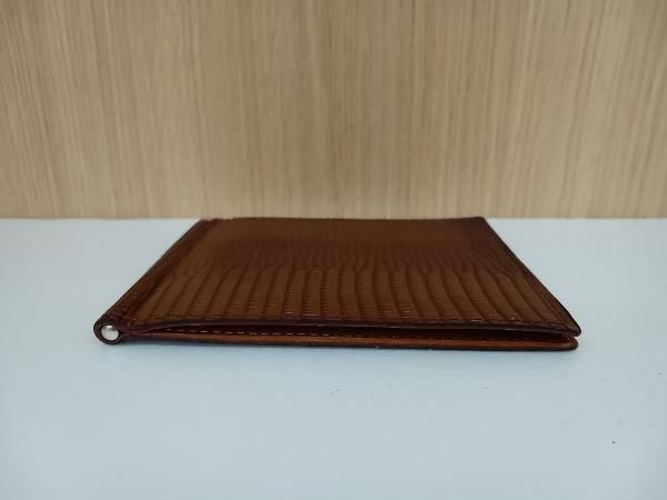 GANZO ガンゾ マネークリップ カードケース LIZARD 6 ブラウン 通年 マネークリップ 小物